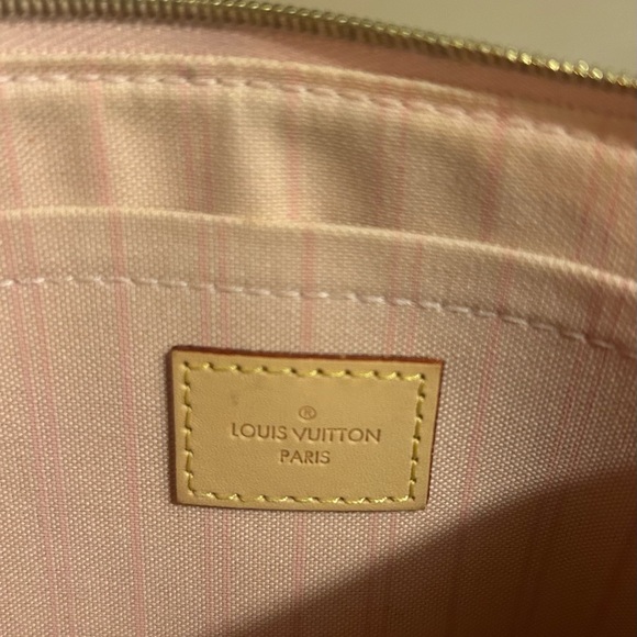 Damier Azur Neverfull MM Pochette Rose Ballerine - Picture 3 of 6